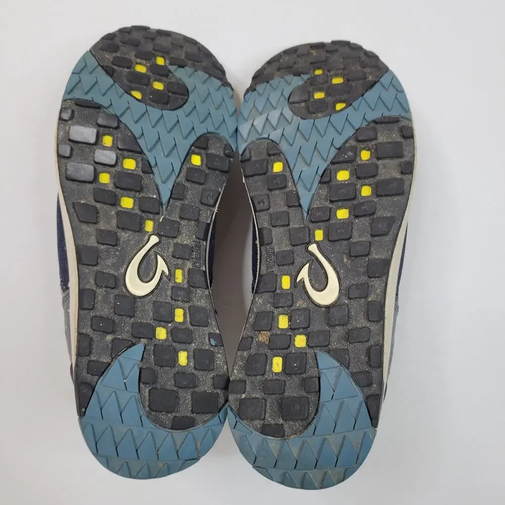 Olukai Kai'l Trainers Men's Size 8 Blue Yellow Mesh Trail Running Shoes Sneakers